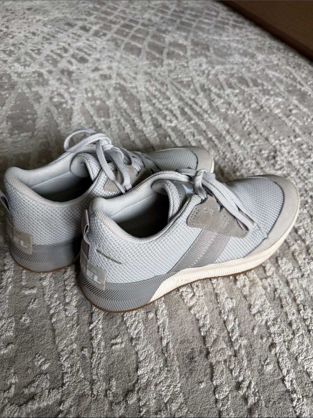 Sorel Woman's Light Gray and White Waterproof Sneakers